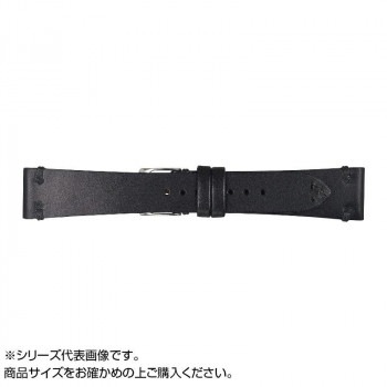 Emitta（エミッタ） 時計バンド ブッテーロ 19mm ブラック （美錠:銀） EB-A19