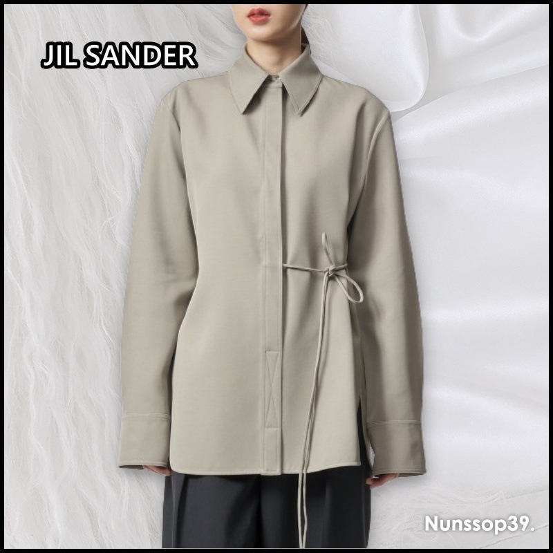 JIL SANDER J02DL0154 J40002 317 WAIST STRING WOOL SHIRT