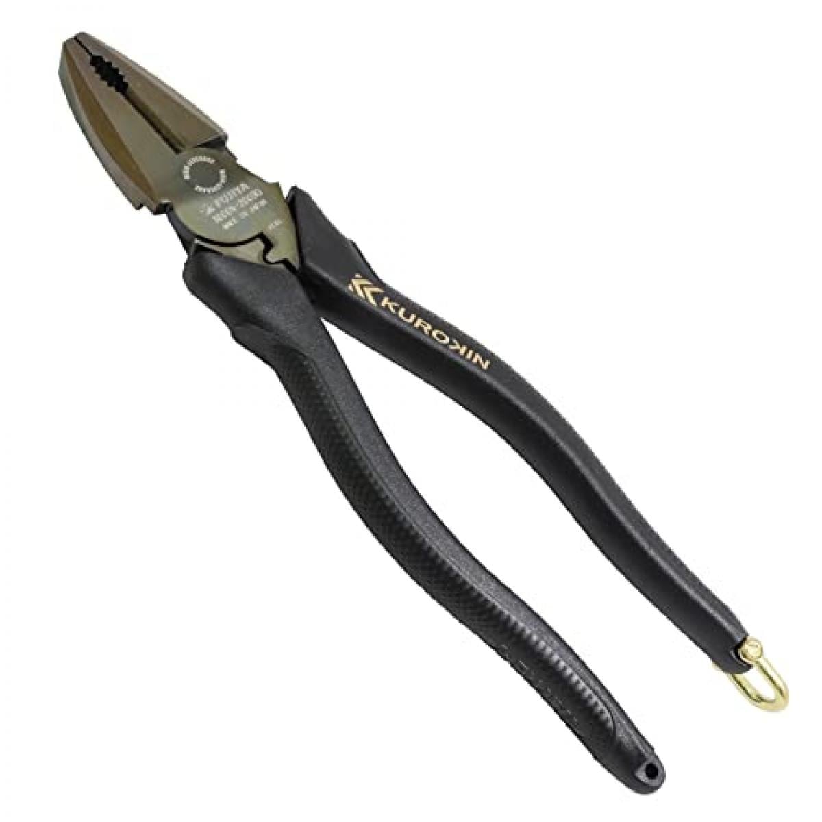 フジ矢(Fujiya) 偏芯パワーペンチ(黒金・シャックル付)200mm 偏芯テコでらくらく切断 3000N-200BG