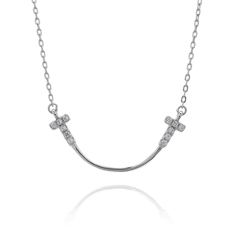 S925 スマイリングマウス ネックレス [fhns060-silver]