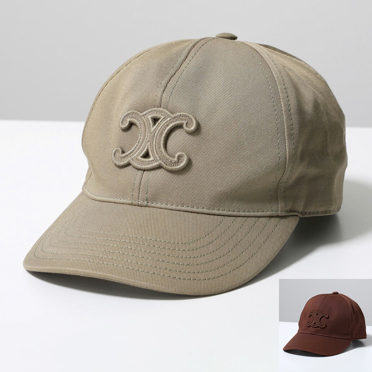 CELINE セリーヌ ベースボールキャップ TRIOMPHE トリオンフ 2AUG4234X.31OV メンズ コットン ロゴ 刺繍 帽子 カラー2色