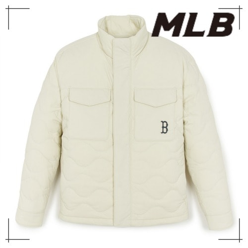 MLB公式 ダウン Goff-Core Wave Lightweight Short Padded Jacket BOS (D.Cream)
