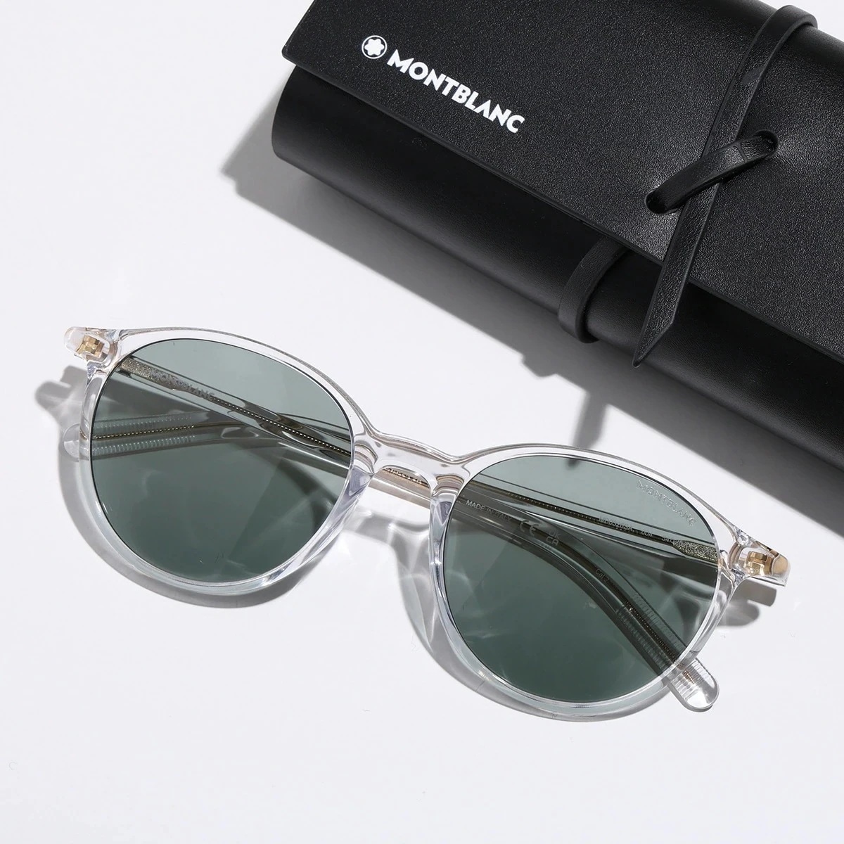 MONTBLANC モンブラン サングラス MB0326SA メンズ ボストン型 クリアフレーム セルフレーム フルリム アジアンフィット 【日本企画】アイウェア 004