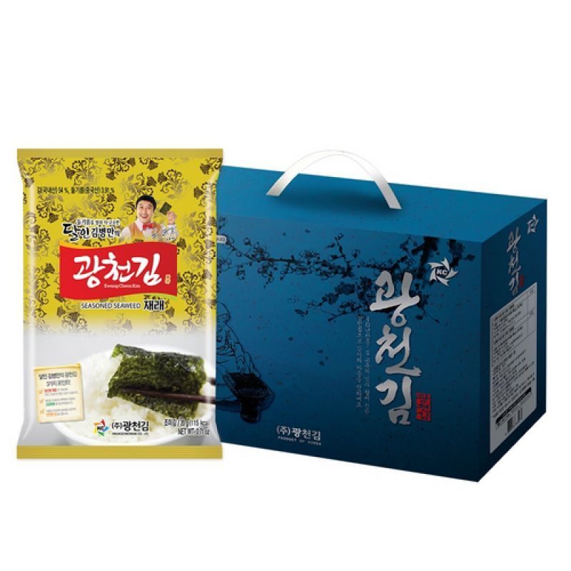 美味しい韓国海苔伝統的な味の海苔焼き海苔生海苔薄焼き海苔マスターキムビョンマン光川海苔No.30-1