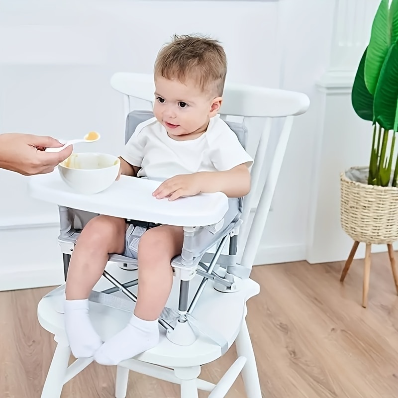 子供用折りたたみダイニングチェア1台持ち運び可能取り外し可能なプレート付き家庭での赤ちゃんの食事や屋外のピクニック用のダイニングチェアイースターギフトに最適
