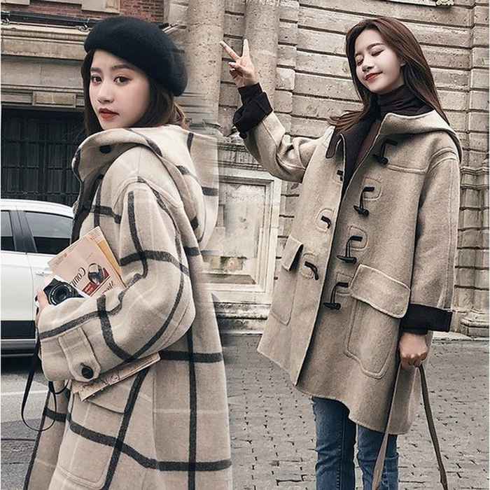 秋冬 ロング丈 ジャケット フード付き 通勤 40代 チェック柄 着痩せ アウター 上品 ラシャ チェスターコート ダッフルコート メルトンコート レディース