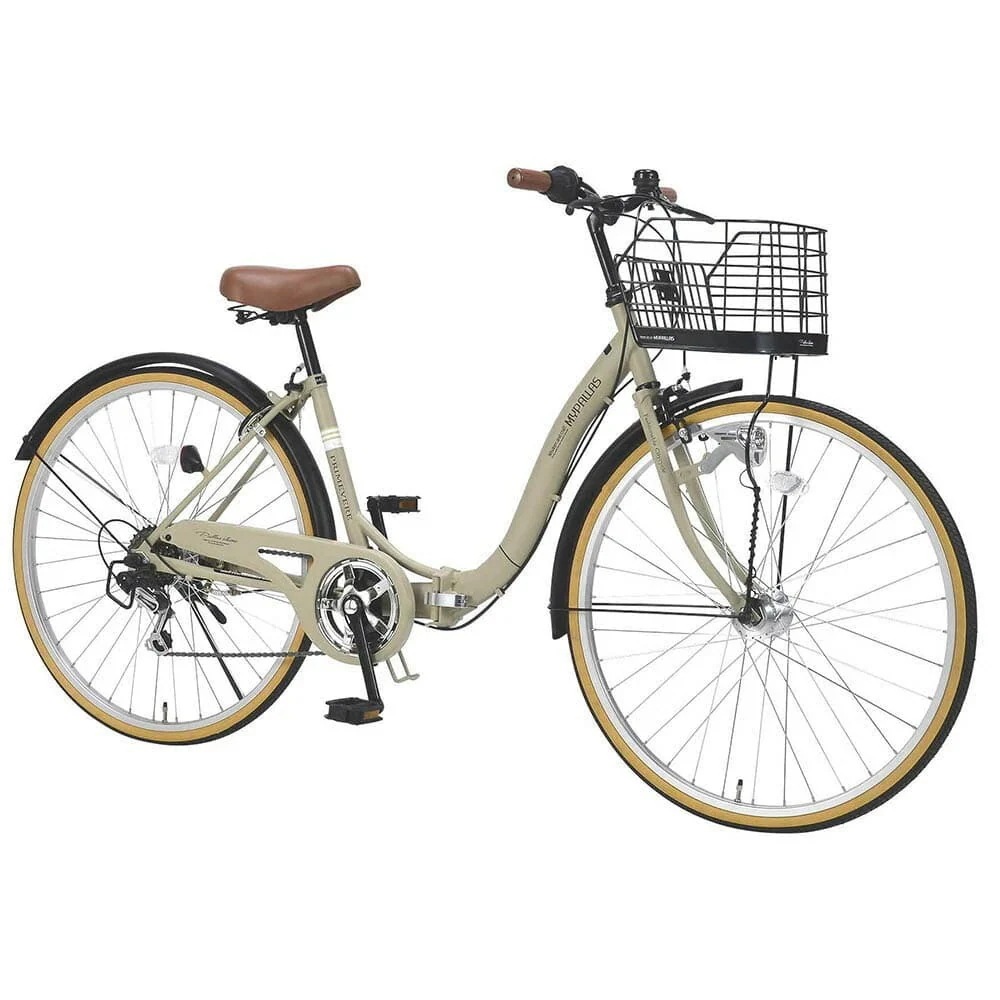 池商 折畳シティサイクル26・6段ギア オートライト MC509 自転車 じてんしゃ 折り畳み 組み立て済み 6段ギア