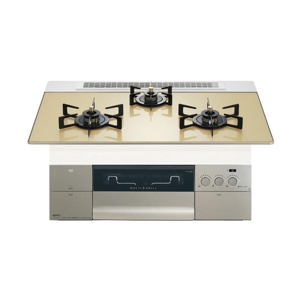 N3S23PWASFSTEC-LP シャンパンゴールドガラストップ プログレ ビルトインガスコンロ (プロパンガス用・3口・幅75cm) 106,820円