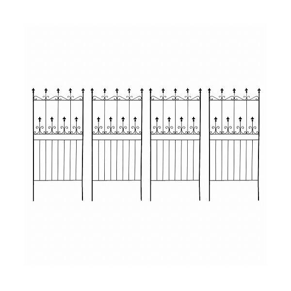 住まいスタイル オールドシャトーフェンス150 ロータイプ 4枚組 ブラック OC002L-4P-BLK メーカー直送