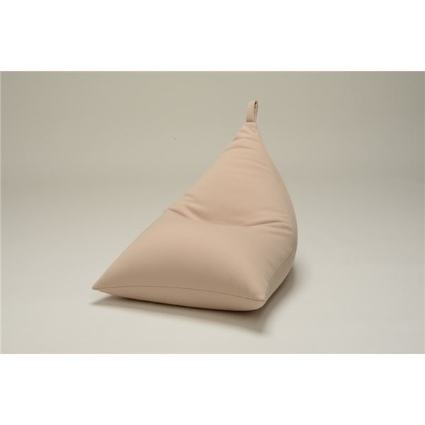 リラックス ビーズクッション/ローソファー 1人掛け ベージュ 557030cm スムース生地 日本製