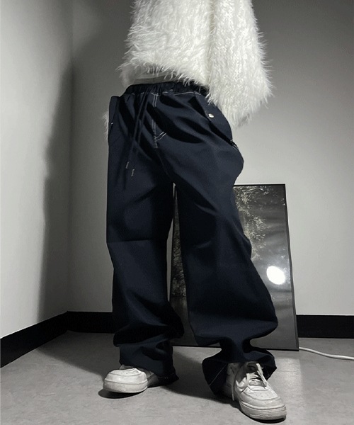 [unisex] button stitch jogger pants