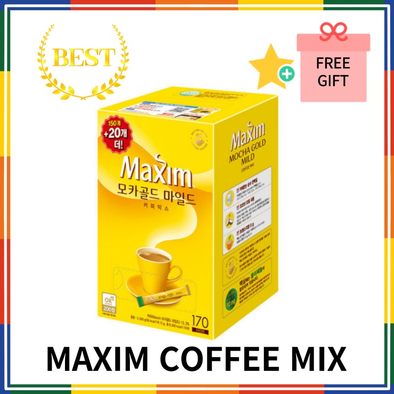 [韓国正規品] モカゴールドマイルド / コーヒーミックス/ 12g x 170個入り/ 1ボックス/ 韓国コーヒー/ ベスト/ インスタントコーヒー/ 韓国ドラマコーヒー/ 甘さ/ まろやかさ