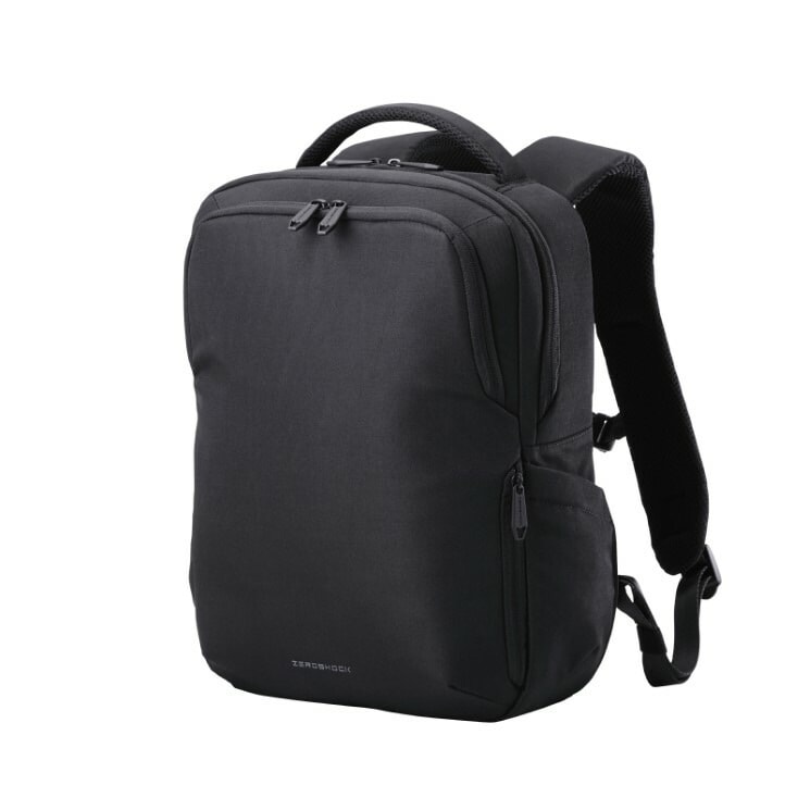 エレコム リュック 13L 衝撃吸収 14インチPC対応 出張 通勤 小物整理ポケット付 撥水 バックパック ZEROSHOCK ブラック ZSB-BP01P14BK