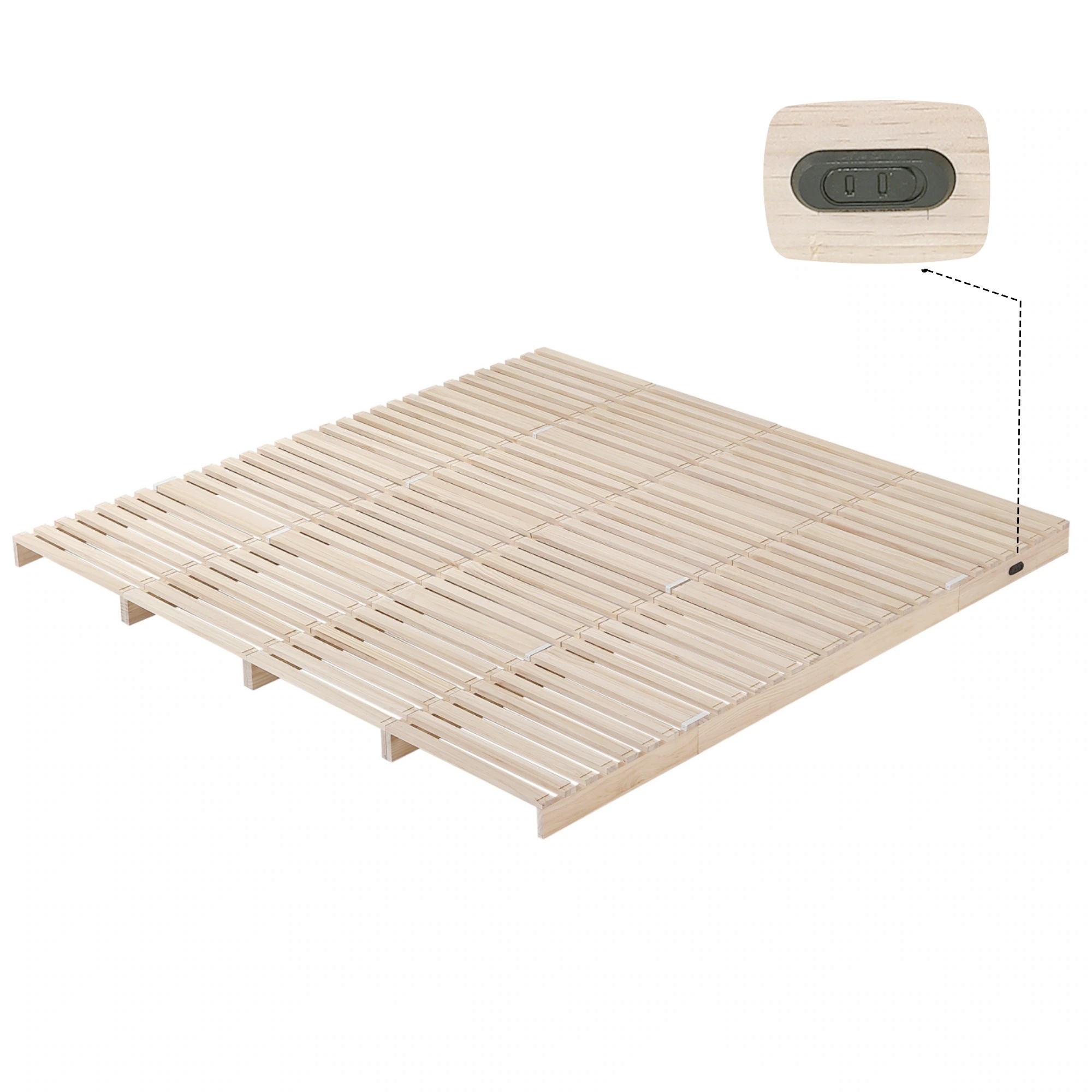 パレットベッド 16枚セット すのこベッド コンセント付き 天然パイン材 ローベッド 50*50cm 組み換え自由 木製 天然木 軽量 ベッド パレット ロータイプ ベッドフレーム 30,022円