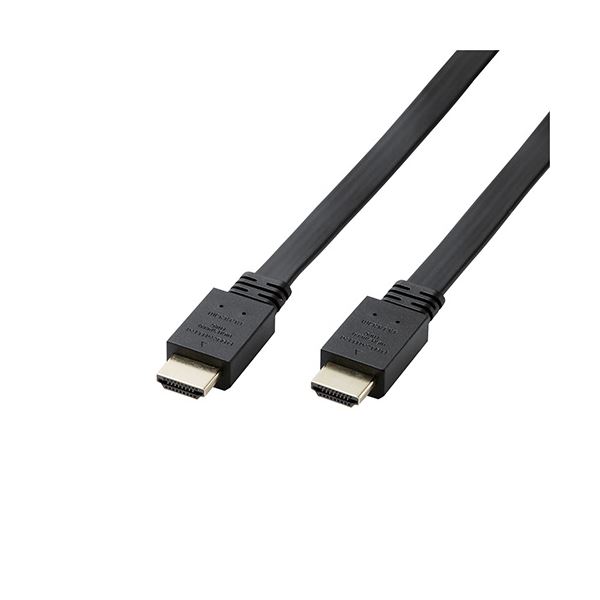 (5個セット) エレコム HDMIケーブル/Premium/フラット/1.5m/ブラック CAC-HDPF15BKX5