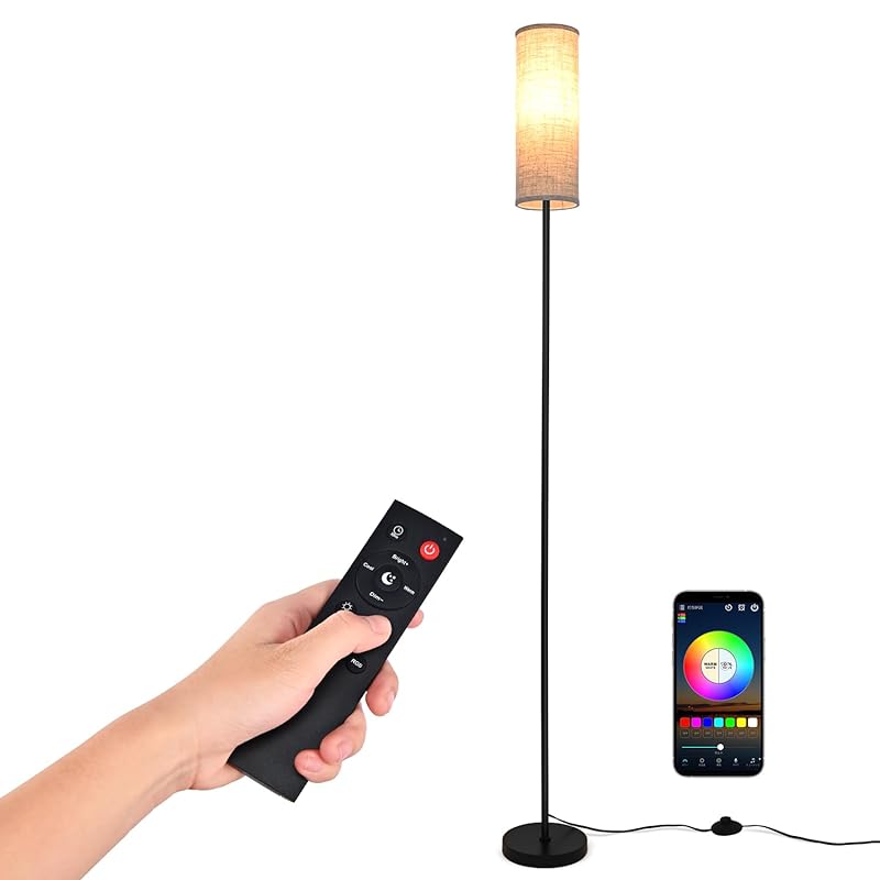 フロアライト 間接照明 フロアスタンド LEDランプ RGB リモコン 照明器具 無段階調光調色 組み立て式 電球付きNilightフロアスタンド・ランプ