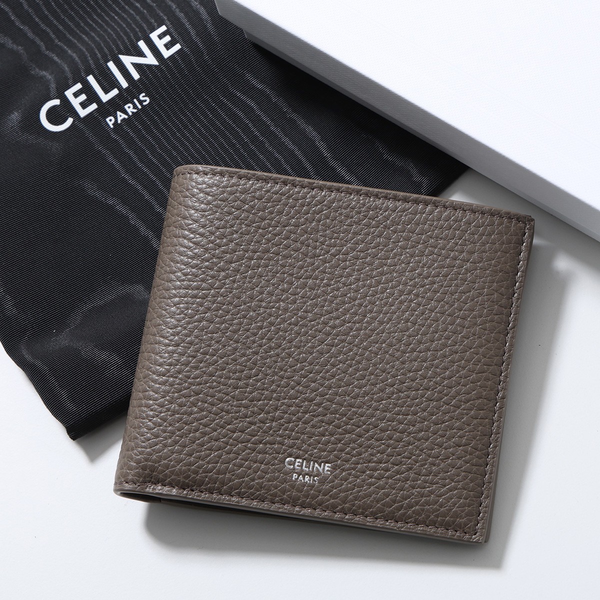 CELINE セリーヌ 二つ折り財布 10B653GTZ.09SR メンズ レザー ミニ財布 小銭入れなし Souris