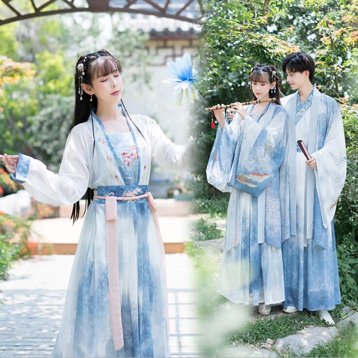 レディース漢服 メンズ漢服 ハロウィン コスプレ衣装 カップル 変身仮装 唐装漢服 刺繍 美少女 美男子 コスチューム 華流舞台衣装 イベント 撮影衣装 学園祭 文化祭 ペアルック変身