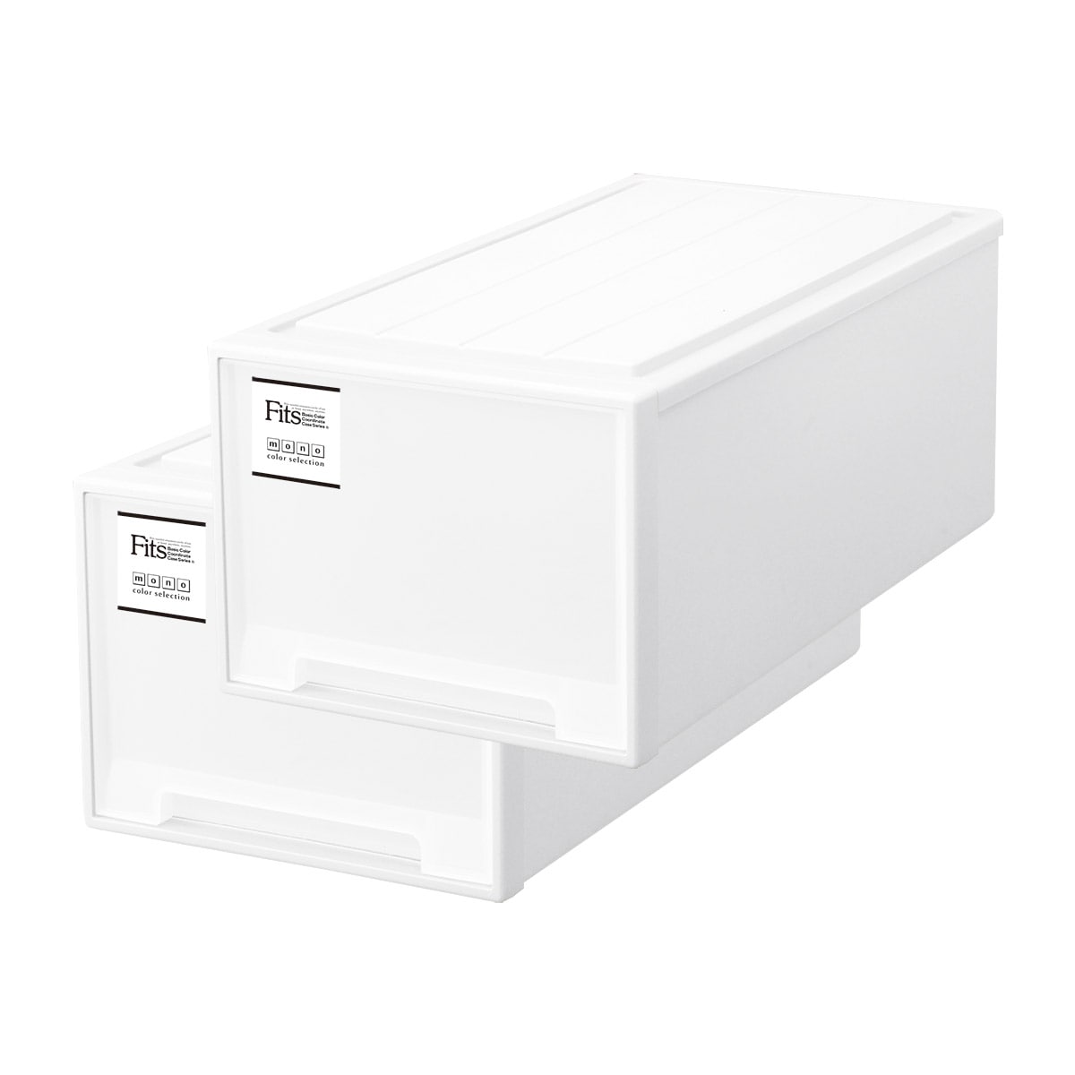 天馬 デイ-プ-2P/WH 【2個セット】フィッツケース モノ 押し入れ収納（ディープ×2個セット・ホワイト） デイプ2PWH