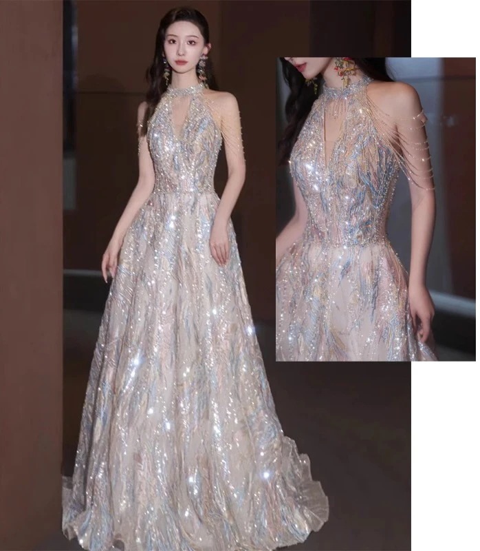 ウェディングドレス XS-3XL レディースウェディングドレスカラードレス 結婚式花嫁 披露宴刺繍 二次会 パーティードレス お嫁さん 発表会 ピンク 演奏会