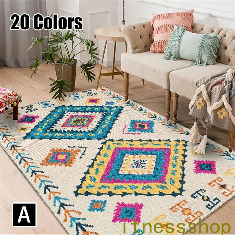 【本日限定激安格】新品 ギフト 50x80CM 北欧風 大面積 タイルラグ 洗える ラグマット 滑り止め 玄関マット ラグラグ カーペット おしゃれ　オールシーズン ラグ ベッドルームリビングルームベ