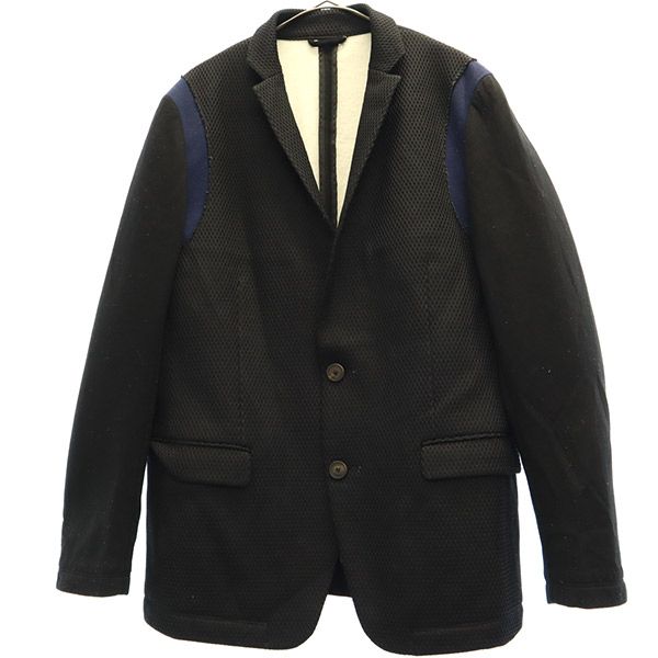 デザイン テーラードジャケット 38 ブラック×ネイビー メンズ