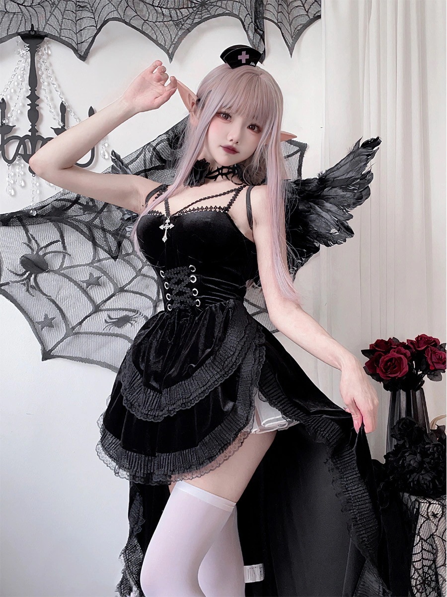 ハロウィンコスプレ 大人用 衣装 巫女 仮装 コスチューム衣装 レディースワンピースレディース パーティーイベント用品 ゴシック