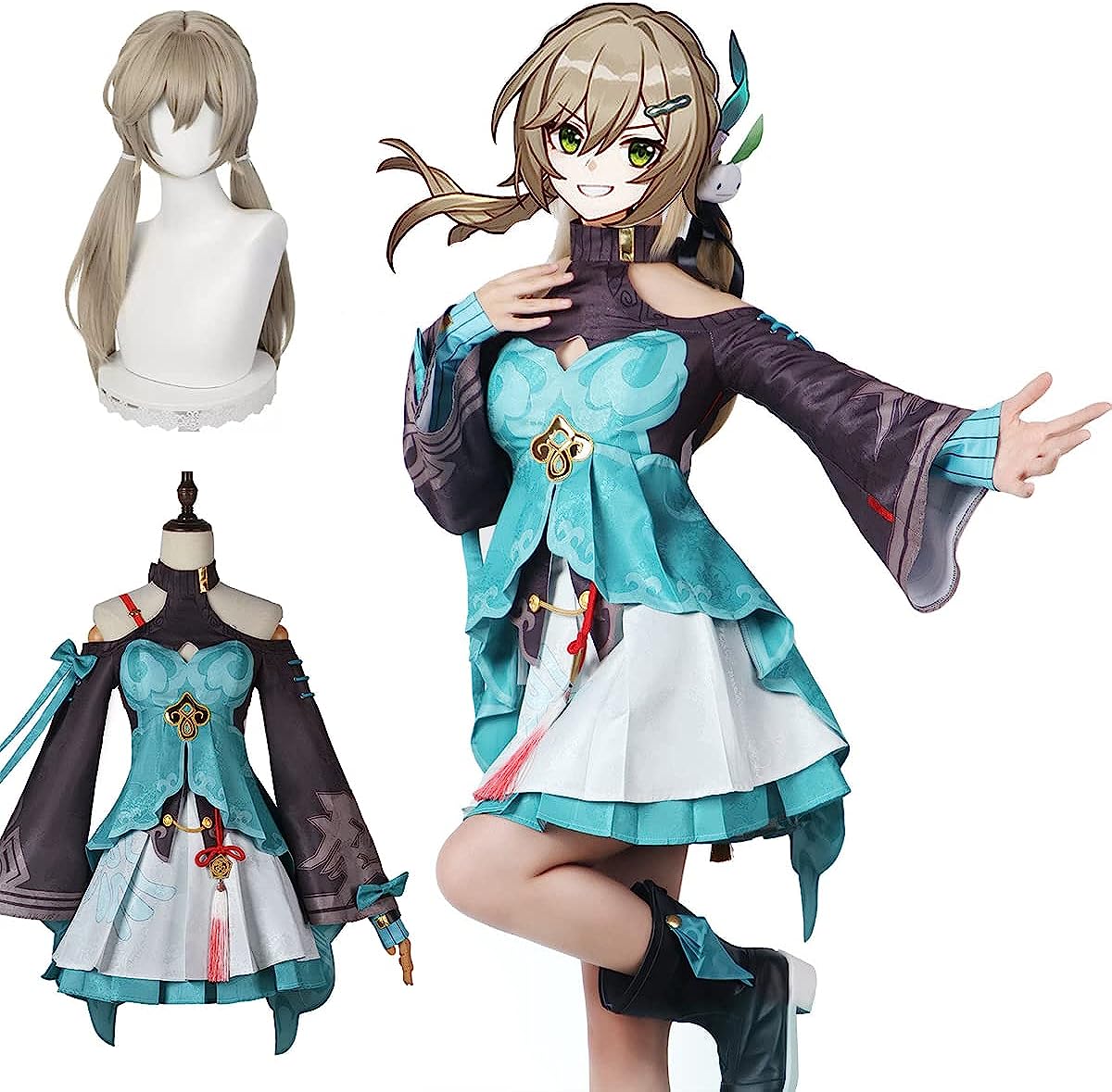 コスプレ衣青雀崩壊：スターレイルウィッグ付きイベントパーティー変演出服クリスマスパーティー30%までに制限