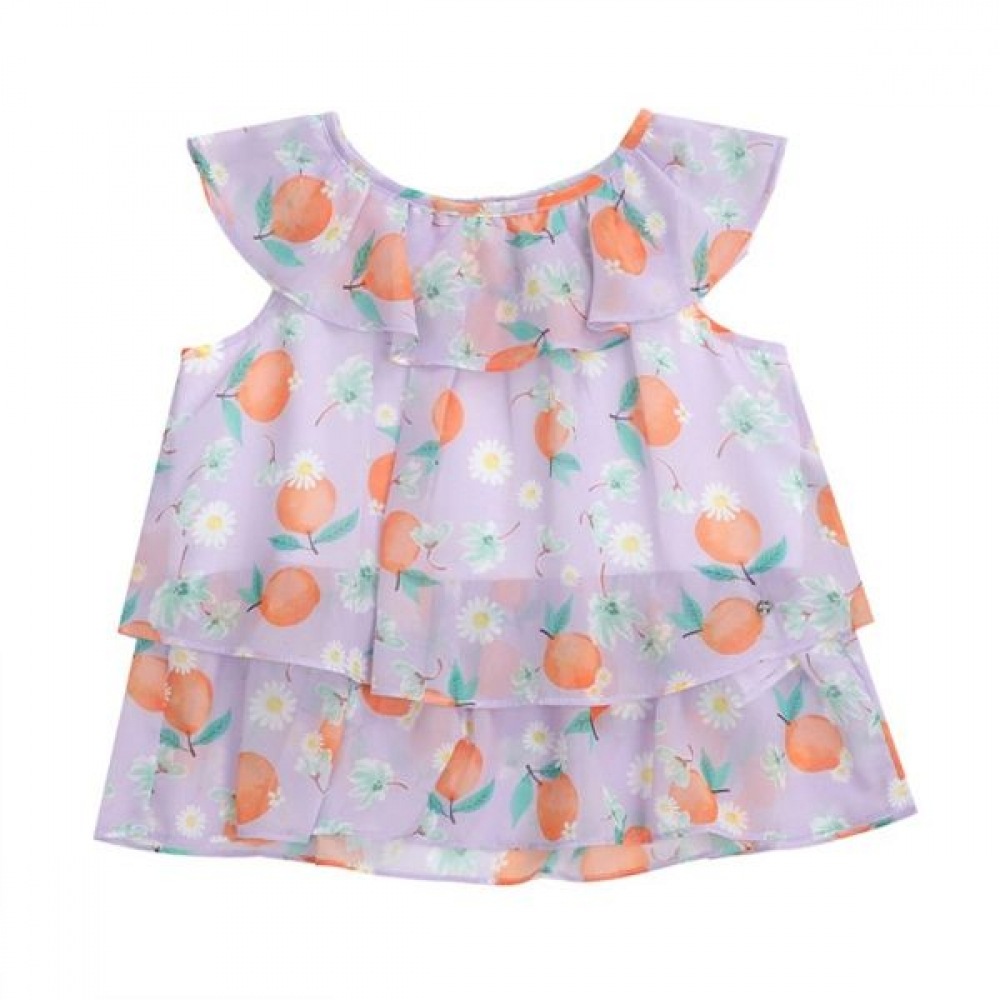 [ゲスキーズ] シフォンフラッツブラウス (G25KAB520-T)