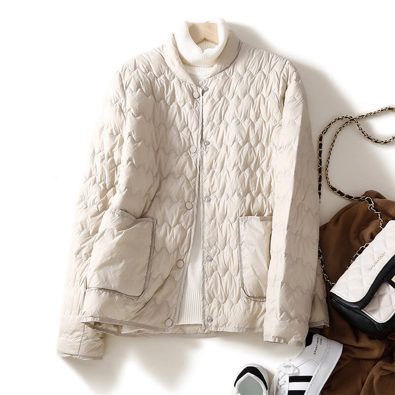 ダウンジャケット中綿キルティングジャケット アウター ジャケット コート レディース 無地 ショートコート軽量キルティングアウター