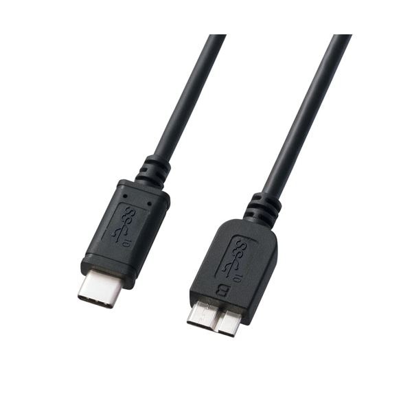 （まとめ） サンワサプライ USB3.1Gen2TypeC-microBケーブル KU31-CMCB10 (×2セット)