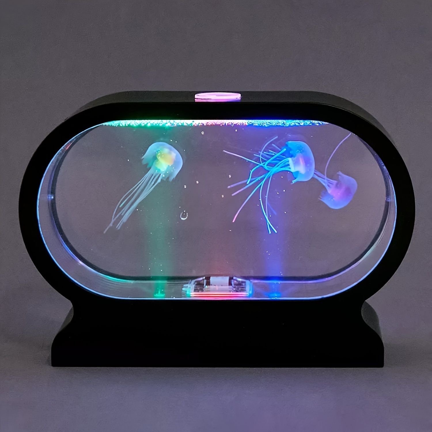 ナイトライト 卓上ライト テーブルランプ LEDライト クラゲ ミニ 水槽 海洋生物 おしゃれ かわいい 間接照明 卓上ライト プレゼント 寝室 授乳ライト インテリア デスク オフィス 電池式 プラ