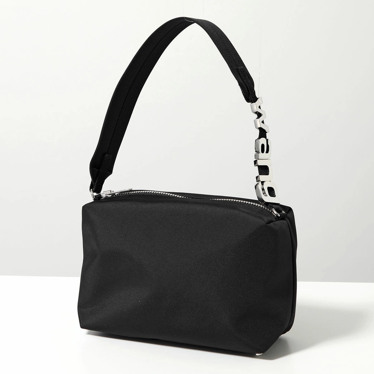 ALEXANDER WANG アレキサンダーワン ホーボーバッグ Heiress Sport 20421R70T レディース ナイロン ロゴメタル ショルダーバッグ ハンドバッグ BLACK