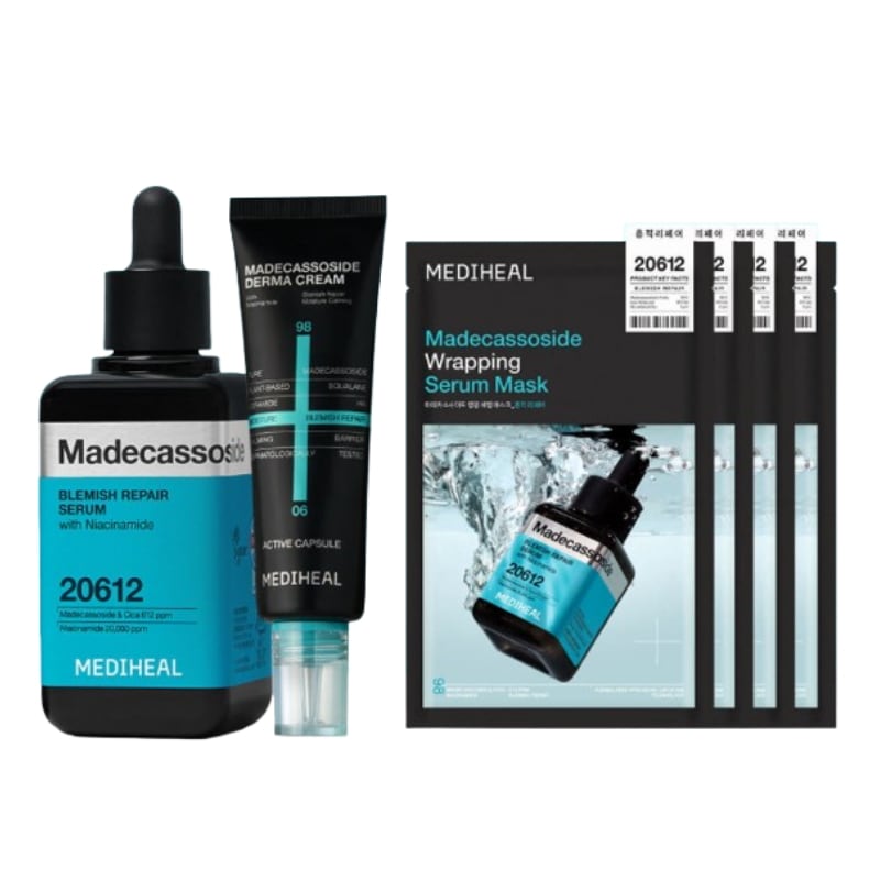 [セラム&クリーム] マデカソサイド痕跡リペア デルマクリーム 50ml＋セラム 100ml（＋マスク 4枚）