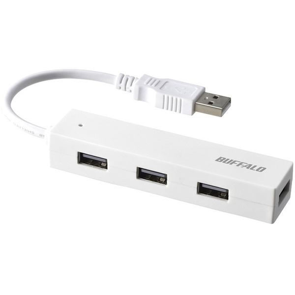 バッファロー（サプライ） USB2.0 バスパワー 4ポート ハブ ホワイト
