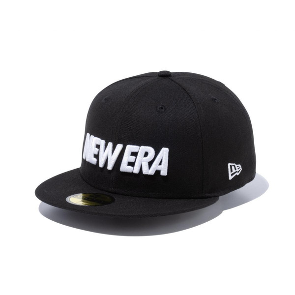 ニューエラ NEW ERA 59FIFTY ワードマークロゴ ブラック × ホワイト 14525160 キャップ 帽子