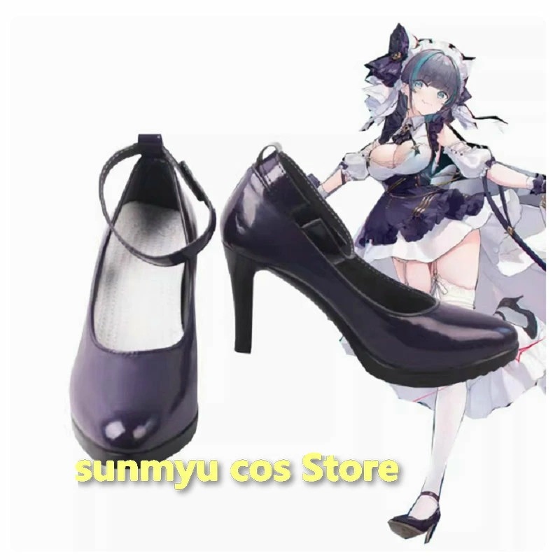 Azur Lane アズールレーン HMS チェシャー コスプレ靴 紫色