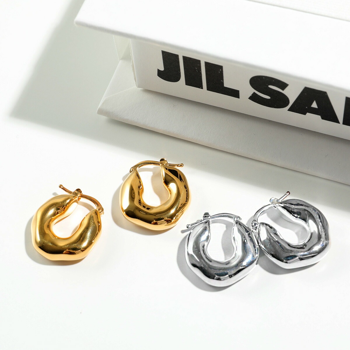 JIL SANDER ジルサンダー ピアス NEW LIGHTNESS EARRINGS 2 J11VG0056 J12VG0047 P4877 P6959 レディース スモール フープ アクセサリー