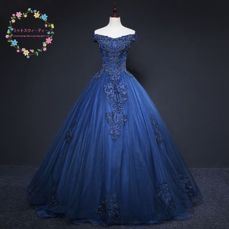 カラードレス ネイビー グレー ステージドレス 舞台衣装 ロングドレス フォマールドレス コンサート 14,134円