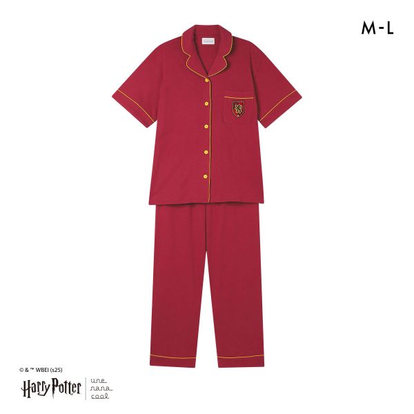 ハリー・ポッター × ウンナナクール Harry Potter 綿100％ 開襟半袖パジャマ ルーム