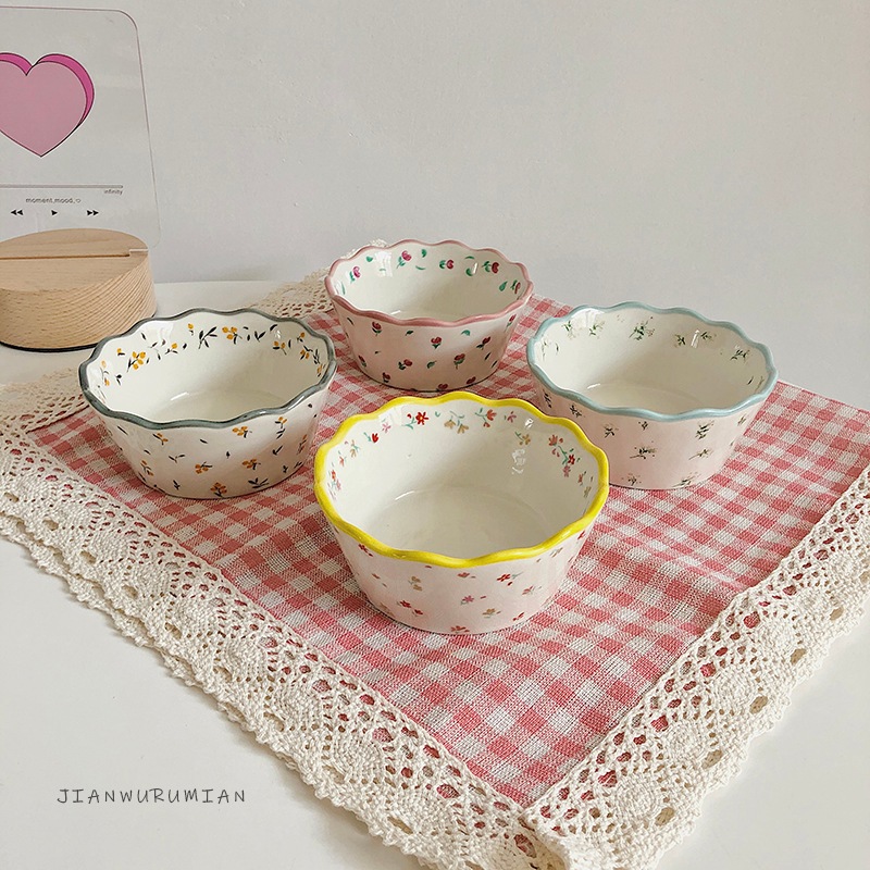 韓国雑貨 Ins風 可愛いお茶碗お皿 コップ グラス 陶磁器 食器 121号 食器