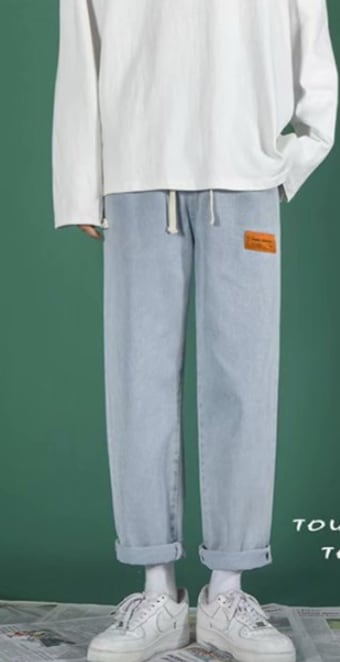 ボトムス パンツ ズボン ストレートパンツ ジーンズデニム Gパン 9分丈 アンクル丈 ストレート ブルーデニム カラーデニム シンプル カジュアル 抜け感 リラックス 無地 春 夏 秋 冬