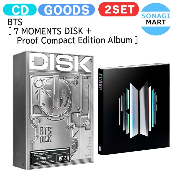 国内発送 [当店限定特典付] BTS [ 7 MOMENTS DISK + Proof Compact Edition Album ] 2種セット / 公式グッズ / 予約商品