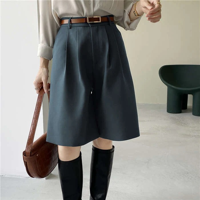 ワイドパンツ レディース ボトムス パンツ タックワイドパンツ 半ズボン ストレートパンツ ショートパンツ 細身 春 秋 冬 大きいサイズ 5分丈 ボトムス パンツ 細見え キュロット 体型カバー 無