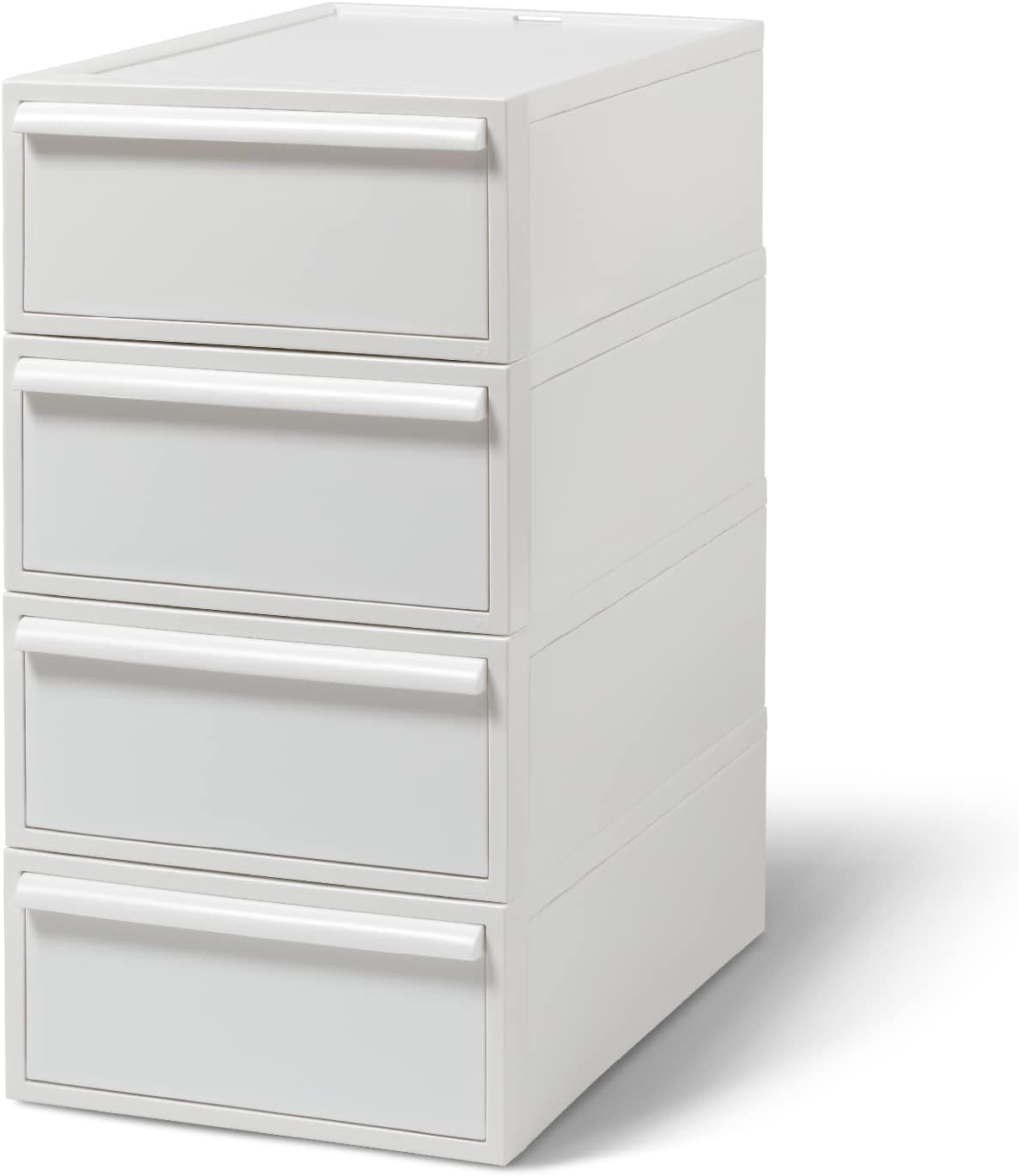 ライクイット (like-it) 収納ボックス クローゼットシステム 引出し (S) 4個組 オールホワイト CS-D1 4P 奥行き52cm クローゼット収納にピッタリ