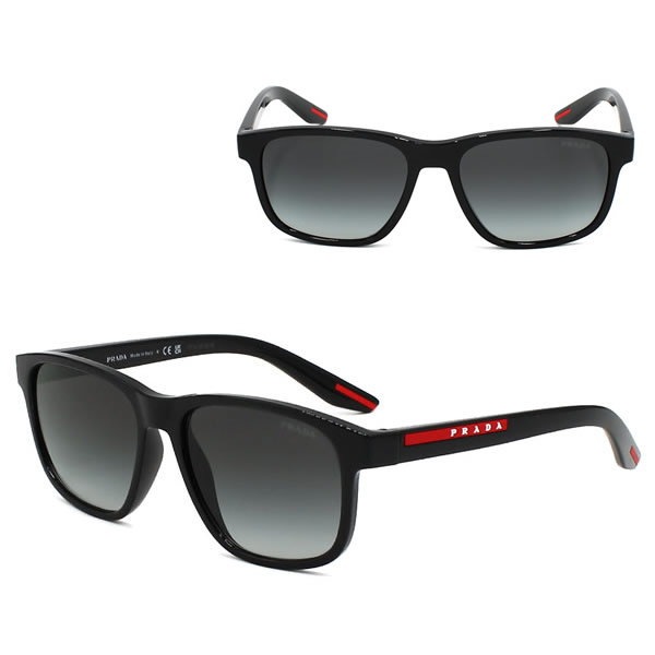 【美品】PRADA サングラス室内着用OK グレー/クリア Qoo10] PRADA サングラス 0PS06YS 1AB09U