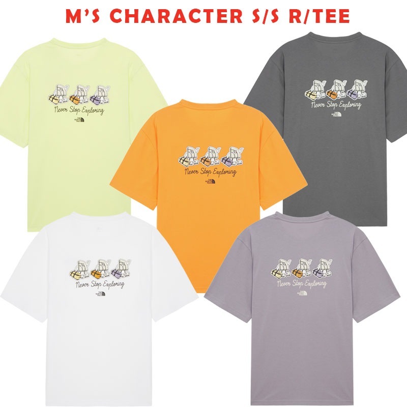 韓国正規品保証 関税負担なしNT7UR09A M’S CHARACTER SS RTEEデイリー 基本 着装 男子 女子 人気 韓国 ファッション 男女共用 アウトドア