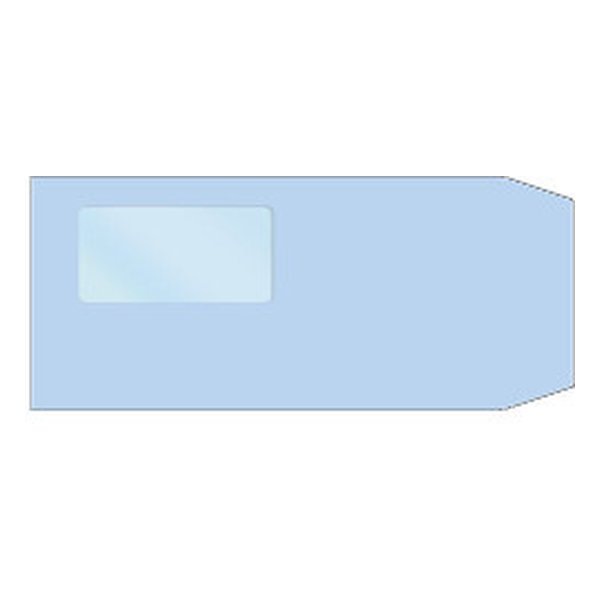 窓付き封筒 長3 アクア 200枚 333111 333111