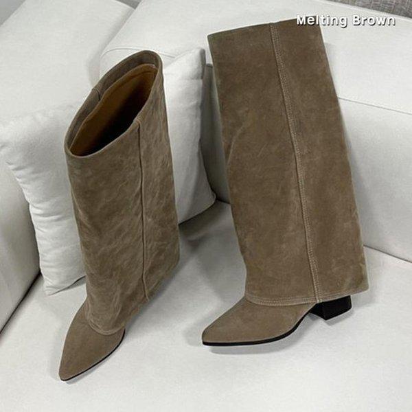 女性ワイドフィットロングブーツ レッグウォーマーブーツ K36