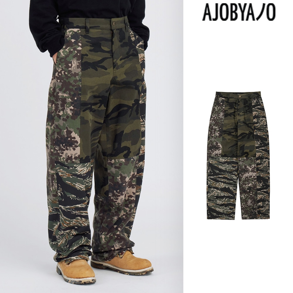 【AJO AJOBYAJO】 Camouflage Mixed Pants